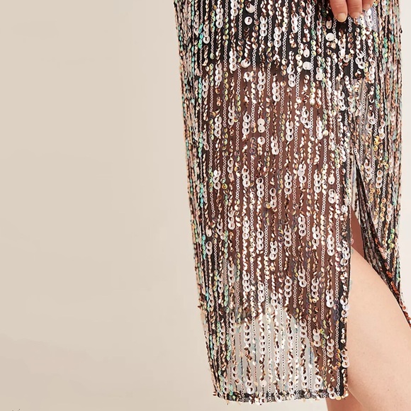 Anthropologie Corey Lynn Calter Sequined Swing Dress - Picture 3 of 10